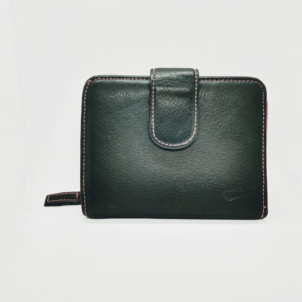Vintage American Tourister Leather Wallet-Black/Pink